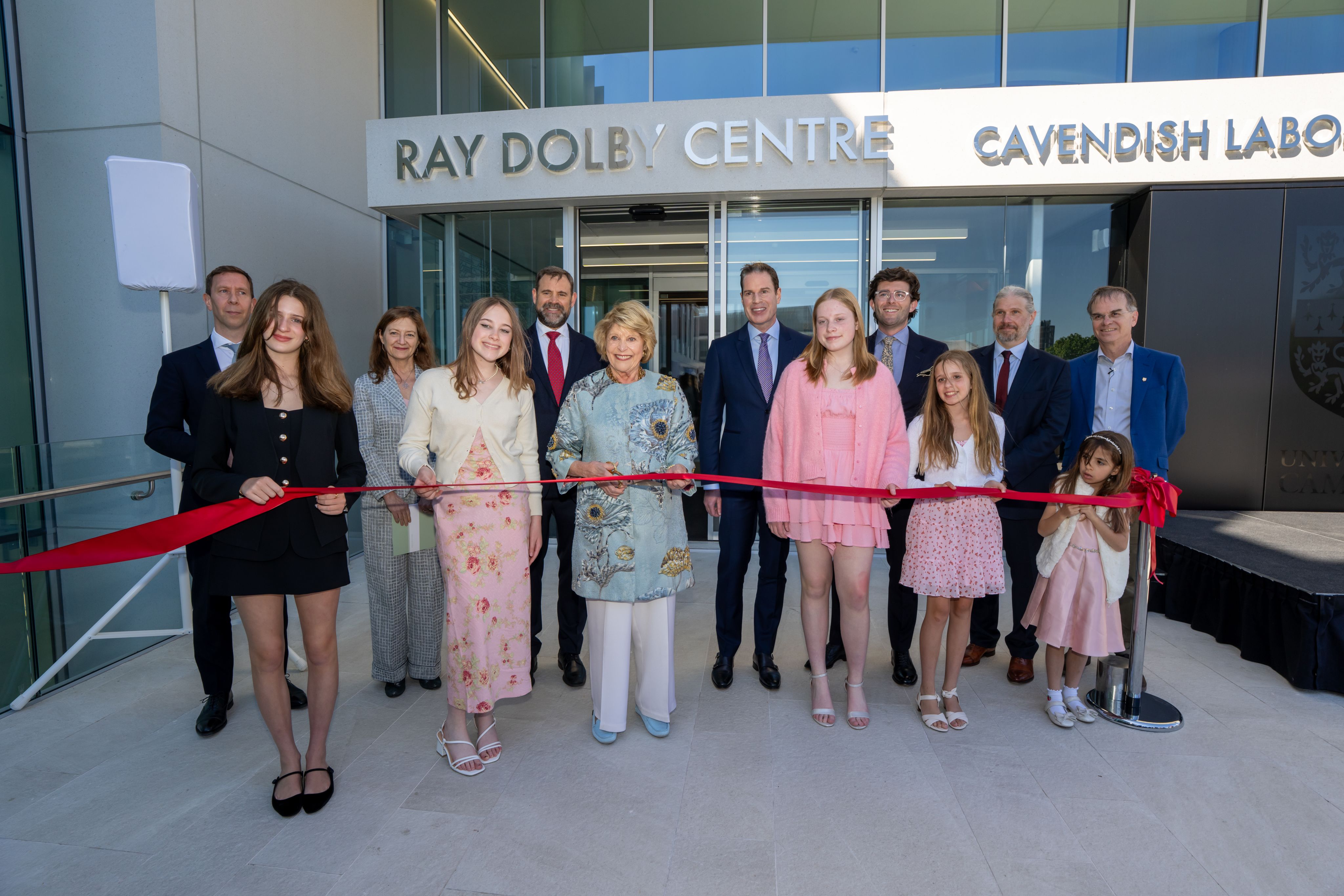 The Dolby Family cut the ribbon, officially opening the Ray Dolby Centre on Friday 9 May. Credit: Nordin Catic.