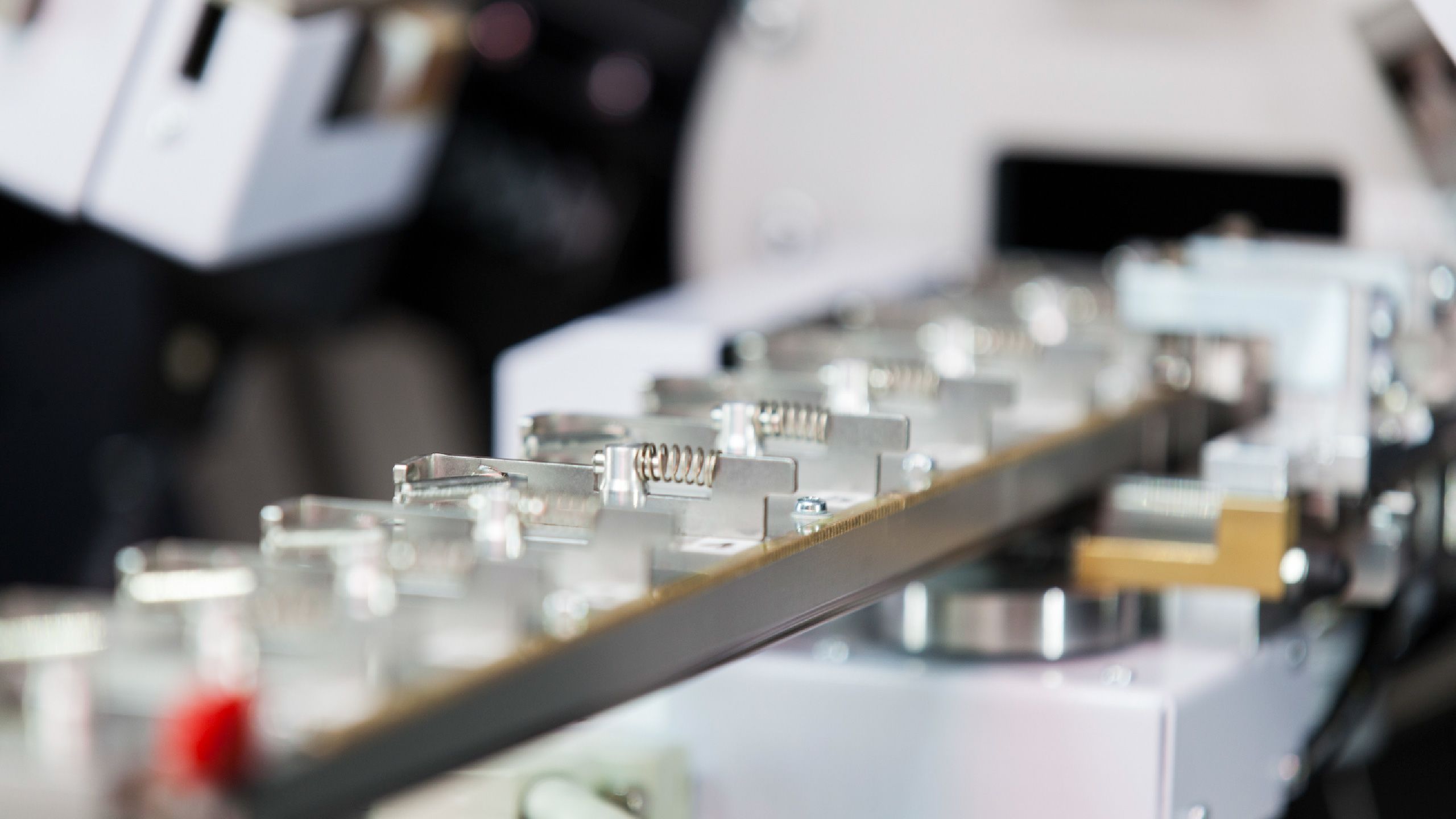 Conveyor of materials used in experiments.