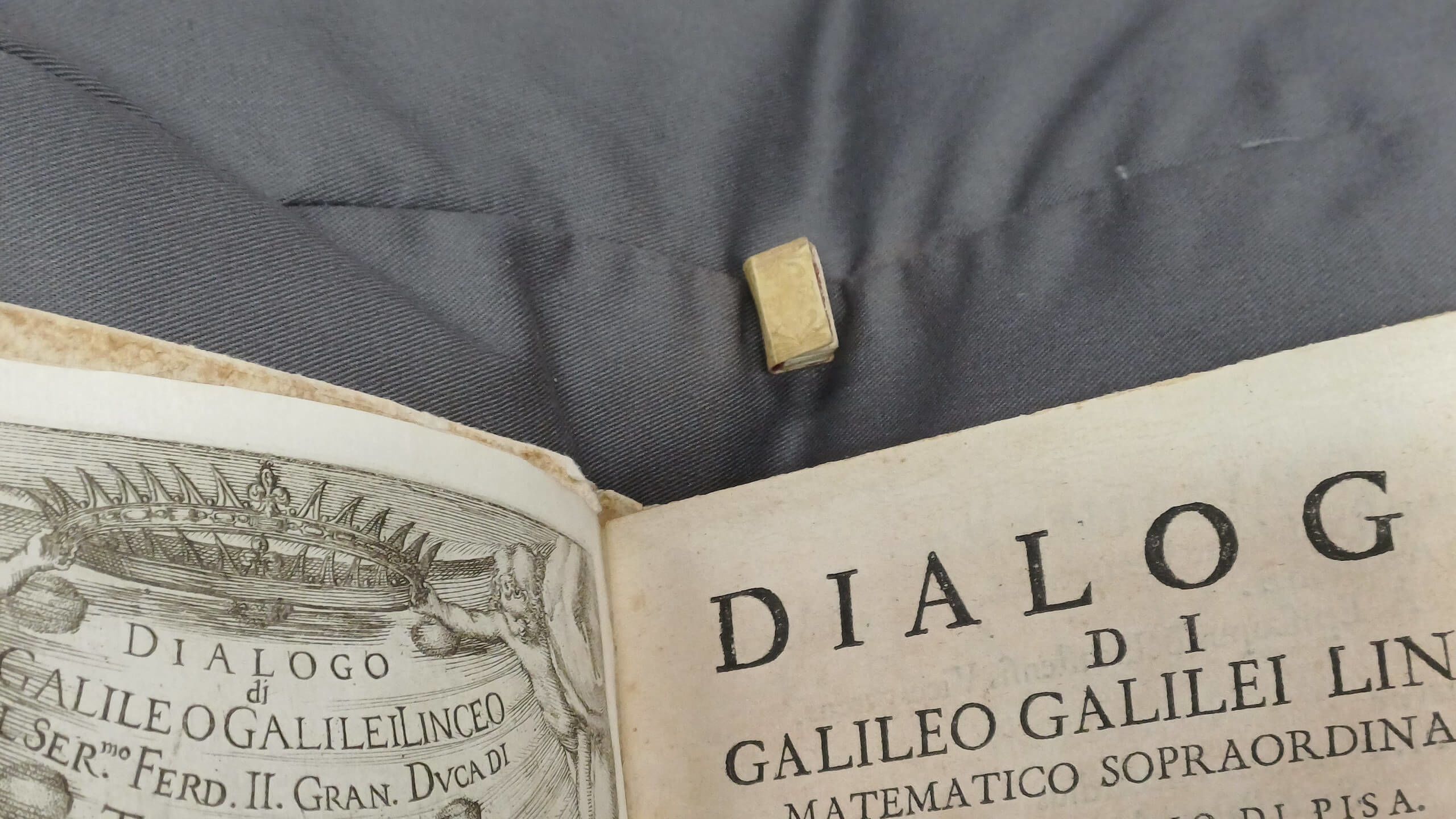 A tiny bound copy of Galileo’s letter to Cristina di Lorena